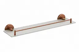 Скляна полиця VBI Venus 52x12 см brushed copper VBI-040009BC