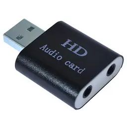 Звуковая карта Dynamode USB 8 (7.1) каналов 3D алюминий черная (USB-SOUND7-ALU чорний)
