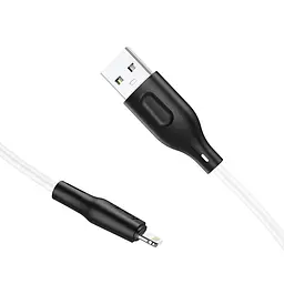 Кабель Avantis AC-87i Silicone USB – Lightning- чорно-білий - мініатюра 2