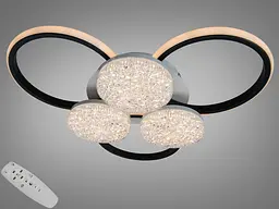 Люстра LED Diasha біло-чорна 82W пульт 3+3
