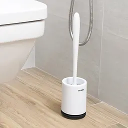 Йоржик для унітазу МВМ My Home підлоговий BP-13, білий з чорним (BP-13 WHITE/BLACK) - мініатюра 6