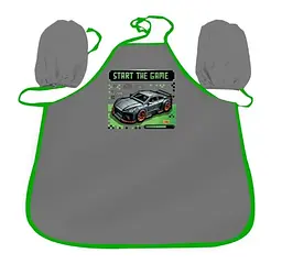 Фартушок для творчості з нарукавниками Kidis, 50x34.5 см, Supercar