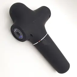 М'язовий масажер для тіла ручний акумуляторний портативний 3 насадки Fascial Gun mini чорний - мініатюра 4