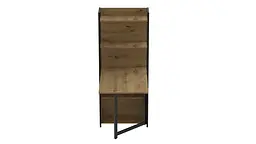 Стіл книжка з етажеркою Практик 2 Ferrum-decor 1555x640x990 Чорний метал ДСП Дуб Артізан 16 мм (FRD-104630) - мініатюра 4