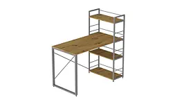 Письмовий стіл Ferrum-decor Серії Конект з етажеркою 75x120x60 сірий ДСП Дуб Артізан 16мм (FRD-104232) - мініатюра 6
