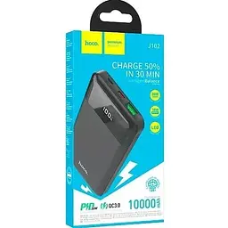 Портативна батарея Hoco J102 Cool Figure PD20W+QC3.0 10000 mAh Black - мініатюра 4