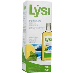 Омега-3 Lysi риб'ячий жир з печінки тріски з вітамінами A, D, E зі смаком лимона та м'яти 240 мл - мініатюра 3
