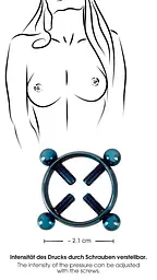 Затискачі на соски Bad Kitty Nipple Jewellery синій - мініатюра 4