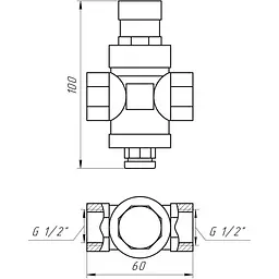 Редуктор під манометр Itap 1/2″ 361 000009719 - мініатюра 4