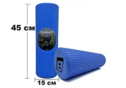 Масажний ролер EasyFit Foam Roller 45 см Синій - мініатюра 2