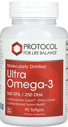 Омега-3 Ультра (риб'ячий жир) Protocol for Life Balance Ultra Omega-3 500 ЭПК/250 ДГК 90 капс