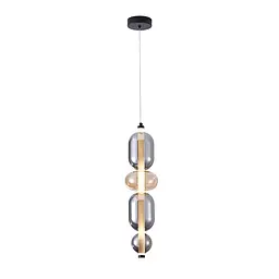 Мінімалістичний підвісний LED-світильник Levistella 788P68152 BK+AM+SM 7Вт 4000K скло 500 мм - мініатюра 2