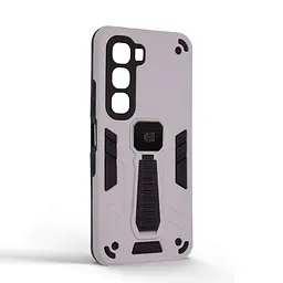 Чехол для Infinix Hot 60i 4G, Proover, серый, с подставкой и магнитом, противоударный, ударопрочный, бронированный, панель-накладка, защита всего корпуса, термополиуретан (TPU) + поликарбонат (PC), ArmorStandart (ARM87293) - мініатюра 2