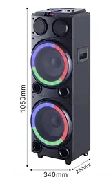 Акустична система XPRO HS-TD1246 бездротова підсвічування мікрофон (MER-15697_10148) - мініатюра 2