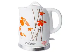 Електрочайник керамічний Maestro MR-066-Red-Flowers 1.5л 1500 Вт білий