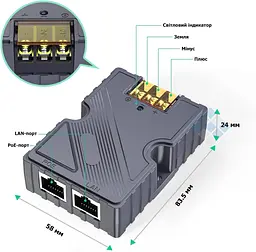 Інжектор EDUP EP-SK0013 для Starlink 150W GigE PoE (18642) - мініатюра 2