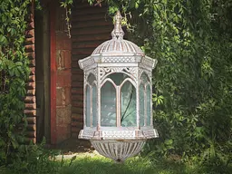 Світильник садово-парковий Diasha DJ018-M-WB WH E27, 42 см, IP40, штучно зістарений, класичний стиль для зовнішнього освітлення - мініатюра 1