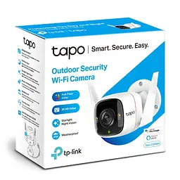 IP камера TP-Link Tapo C320WS, White, 4 Мп (2560x1440/15 fps), 1/3` CMOS, H.264, f/1.61, f=3.18 мм, WiFi (2.4 GHz), день/ніч, LED+ІЧ-підсвічування 850 нм до 30 м, двосторонній аудіозв'язок, microSD, IP66, iOS 10+ / Android 5.0+ - мініатюра 2