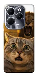 Чохол Demsky Shocked cat and lion для Infinix Hot 40