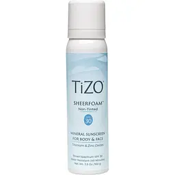 Пінка сонцезахисна для обличчя та тіла TiZO SheerFoam Body & Face Non-Tinted SPF 30, 100 г