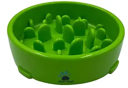Миска для повільного годування для собак EcoToys пластикова салатова Ø 20х4.5 см 6877 - мініатюра 6