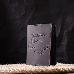 Надійна обкладинка на паспорт у вінтажній шкірі Карта Grande Pelle 16771 коричнева - мініатюра 7