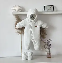Демісезонний комбінезон для новонароджених "Marshmelloy" зріст 74 см Kid's Fantasy Молочний