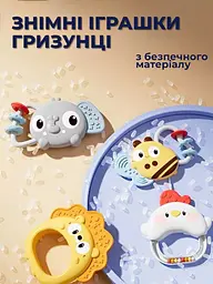 Дитячий мобіль на ліжечко WToys карусель музична для немовлят з таймером проектором з пультом подарунок wtoys колискові мелодії блакитний - мініатюра 9