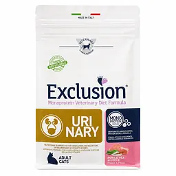 Сухой корм для кошек Exclusion Monoprotein Veterinary Diet Urinary со свининой и рисом, 300 г