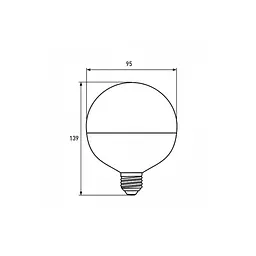 Лампочка Eurolamp G95 8W E27 4000K (LED-G95-08274(Amber))