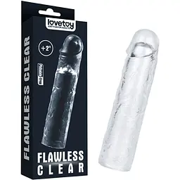 Насадка на пеніс Lovetoy Flawless Clear Penis Sleeve Add 2 19 см прозорий