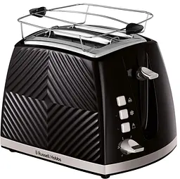 Тостер GrooWe 2 Slice 850Вт, підігрів, розморожування, пластик, чорний Russell Hobbs kuh0014907