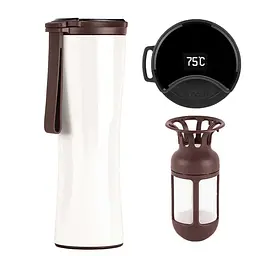 Термокухоль Kiss Kiss Fish MOKA Smart Coffee Tumbler White (S-U45CW) [31308] - мініатюра 4