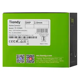 IP-камера TC-C35KS Spec:I3/E/Y/M/S/H/2.8mm/V4.0, 5MP, Starlight IR Dome, 2.8mm, f/1.6, IR30m, Tiandy teh0016020 - мініатюра 4