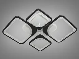Світлодіодна люстра до 18 кв. колір чорний Diasha MX2559/2+2BK LED 3color dimmer - мініатюра 2