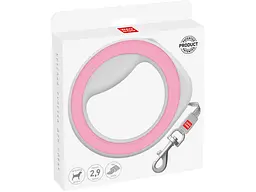 Повідець для собак WAUDOG R-leash світловідбиваюча стрічка XS-M до 40 кг 2.9 м рожевий (81277) - мініатюра 2