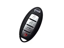 Чохол ключа Nissan червоний+золота окантовка (4 кнопки) TPU - мініатюра 2