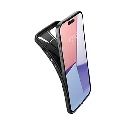 Чехол Spigen Liquid Air для iPhone 15 Plus Matte Black (ACS06650) + защитное стекло - мініатюра 6