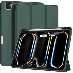 Чохол-книжка DK для Apple iPad Pro 11" M4 2024 екошкіра/силікон Smart Case Слот під Стілус green
