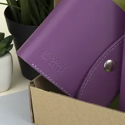 Подарунковий жіночий набір Handycover №54 (фіолетовий) гаманець + ключниця + обкладинка на паспорт - мініатюра 4