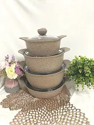 Набір посуду O.M.S. Collection 3006 Brown 8 предметів - мініатюра 2