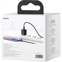 Мережевий зарядний пристрій Baseus Super Silicone PD Charger 1Type-C 20W CCSUP-B01 Black - мініатюра 9