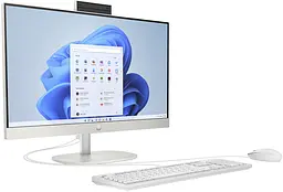 Моноблок HP 23.8" 24-cr0000ua AiO Ryzen 7 7730U/16Gb/SSD512Gb/WiFi/Cam/K&M/DOS/Shell White - мініатюра 2