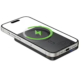 Портативний ЗП Power Bank Acefast M30 PD20W з Бездротовий зарядний пристрій with cable 5000 mAh Black - мініатюра 7