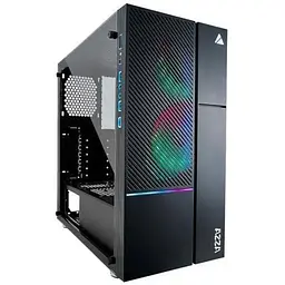 Корпус AZZA Iris 330 чорний, без БЖ, Mid Tower, для ATX / Micro ATX / Mini ITX, 2хUSB 2.0, 1хUSB 3.0, 2x120 мм ARGB Fan (CSAZ-330)