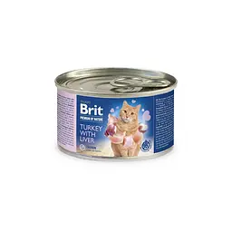 Корм вологий Brit Premium by Nature для котів з печінкою та індичкою 200 г