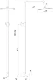 Душова колонна Globus Lux Alpen SB-BAR-0101, Нікель - мініатюра 5