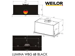 Витяжка вбудована WEILOR LUMINA WBG 68 BLACK - мініатюра 7