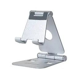 Підставка-тримач для мобільного телефону, смартфона, ARH212, Silver, настільна універсальна, складана, регулювання кута нахилу, алюмінієва ArmorStandart (ARM77752)