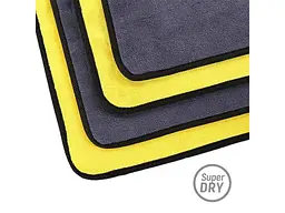 Мікрофібра автомобільна СolorWay універсальна Super Dry 800gsm 50х60см жовто-сірий - мініатюра 6